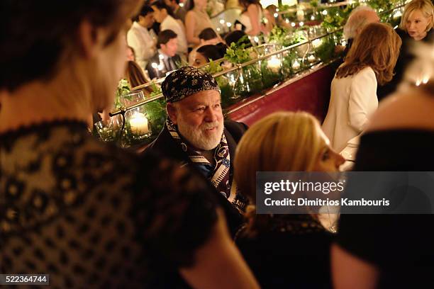 Photographer Bruce Weber attends CHANEL Tribeca Film Festival Artists Dinner - Inside on April 18, 2016 in New York City.