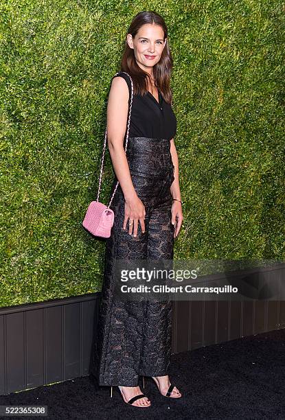 Actress/director Katie Holmes attends the 11th Annual Chanel Tribeca Film Festival Artists Dinner at Balthazar on April 18, 2016 in New York City.