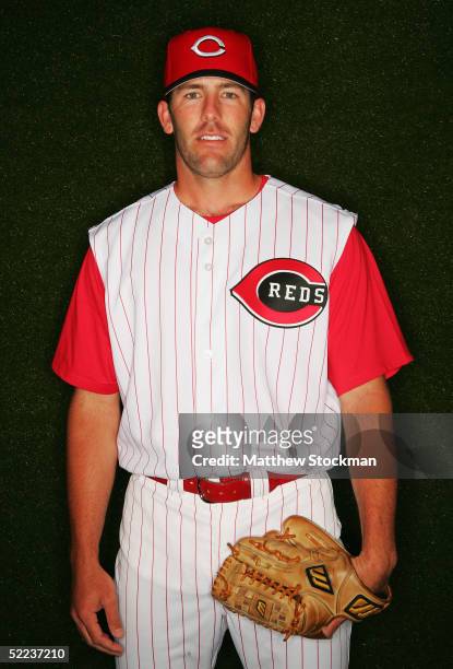 Bubba Nelson of the Cincinnati Reds poses for a portrait during reds Photo Day at Ed Smith Stadium on February 24, 2005 in Sarasota, Florida.