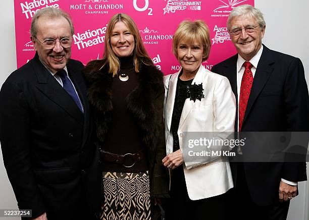 Sir David Frost, his wife Lady Carina, Mary and Michael Parkinson attend the National Theatre: Fast Forward reception at the Former Saatchi Gallery...