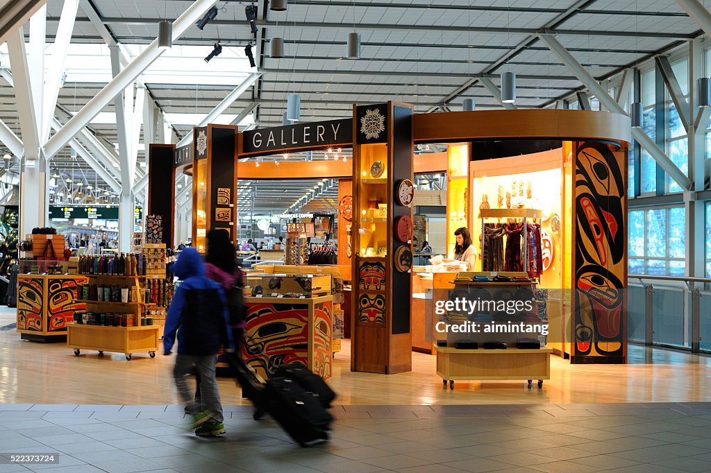 Passengers at Vancouver International Airport