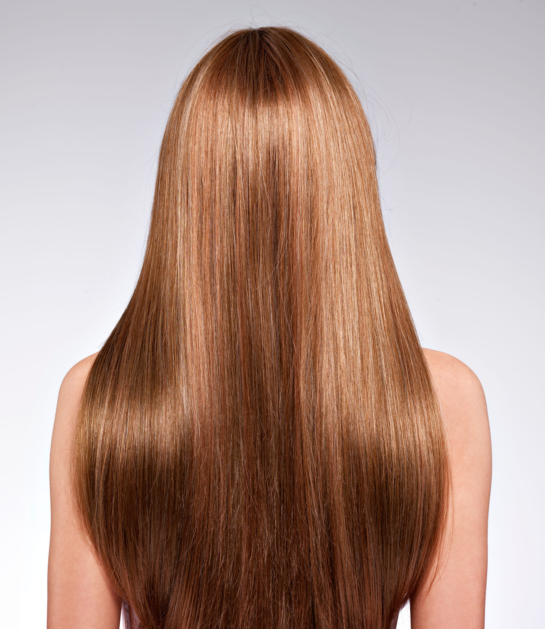 Rear view of the woman with long hair Rear view of the woman with long hair