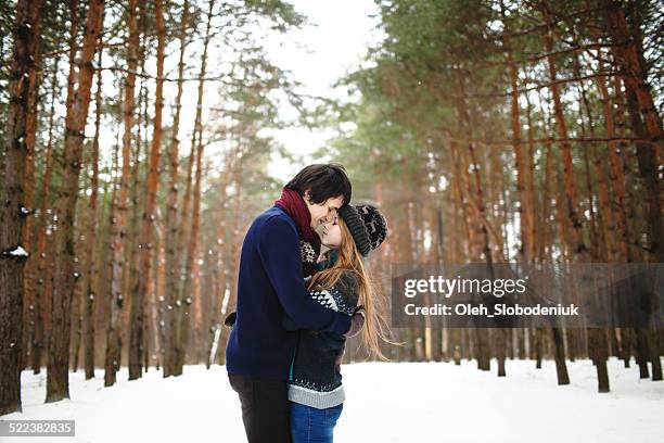 winter love - straight hair bildbanksfoton och bilder