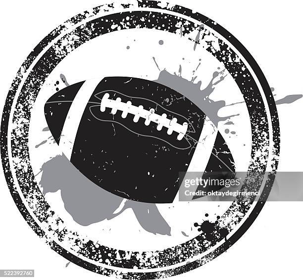 american football stamp - football americano stock illustrations