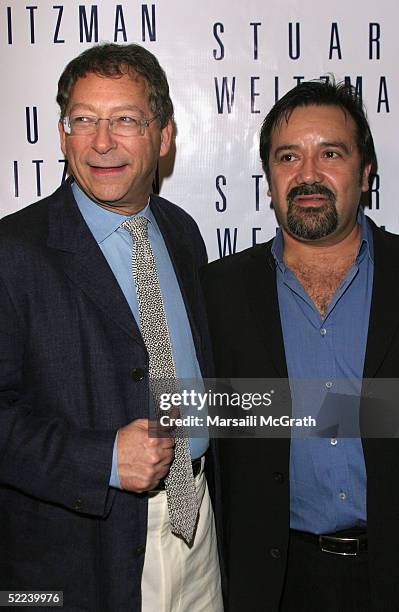 Shoe Designer Stuart Weitzman and Fashion Designer Cesar Delaparra at the unveiling of the special shoes that Actress Regina King will be wearing to...