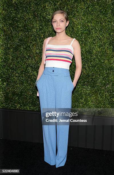 Tavi Gevinson attends the 11th Annual Chanel Tribeca Film Festival Artists Dinner at Balthazar on April 18, 2016 in New York City.