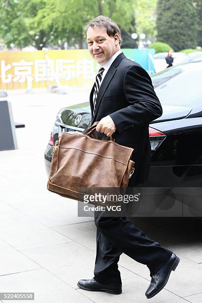American film director Sam Raimi attends the establishment press conference of Allegory Films during the 6th Beijing International Film Festival on...