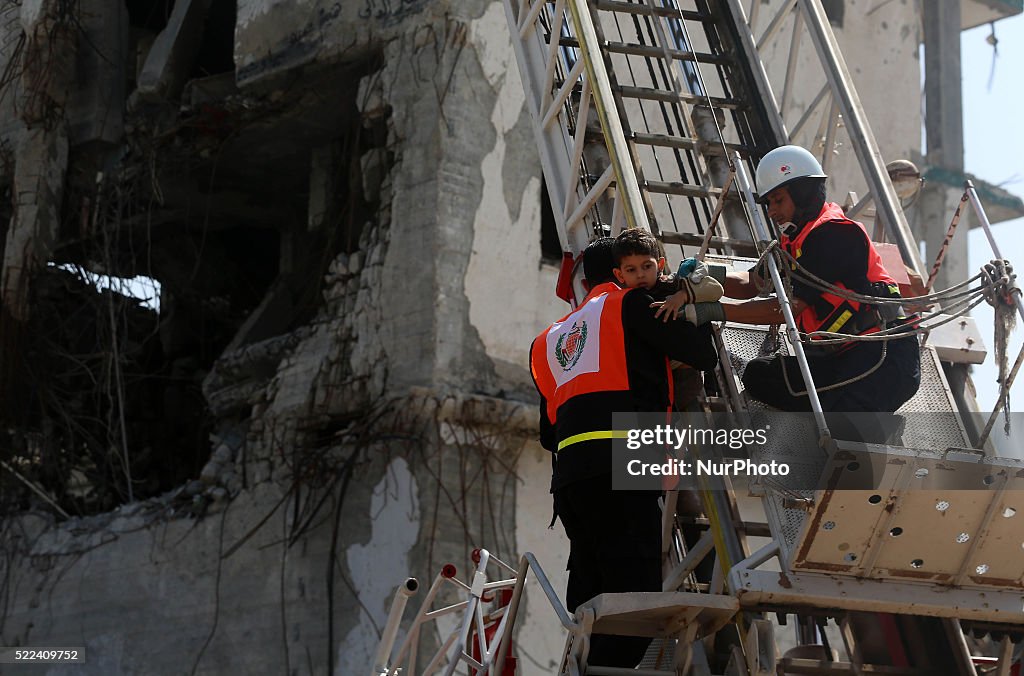 Emergency drills in Gaza City