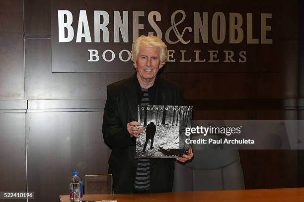 Musician Graham Nash signs copies of his new album "This Path Tonight" at Barnes & Noble at The Grove on April 18, 2016 in Los Angeles, California.
