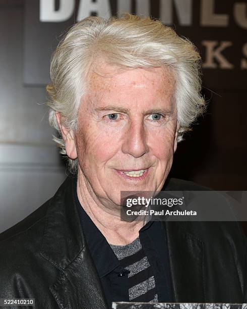 Musician Graham Nash signs copies of his new album "This Path Tonight" at Barnes & Noble at The Grove on April 18, 2016 in Los Angeles, California.