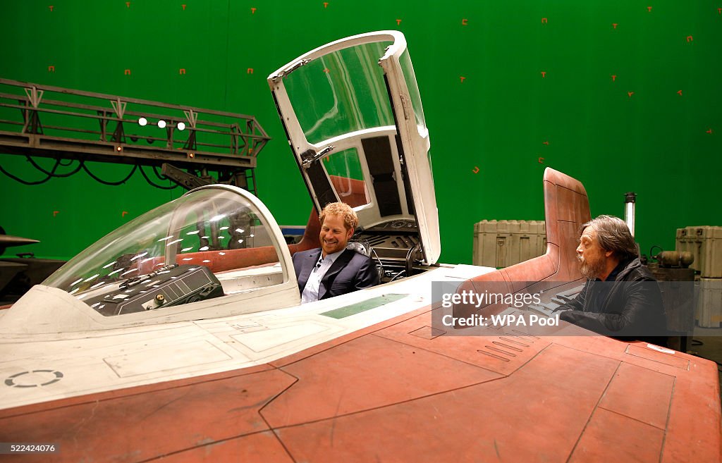 The Duke Of Cambridge And Prince Harry Visit The "Star Wars" Film Set