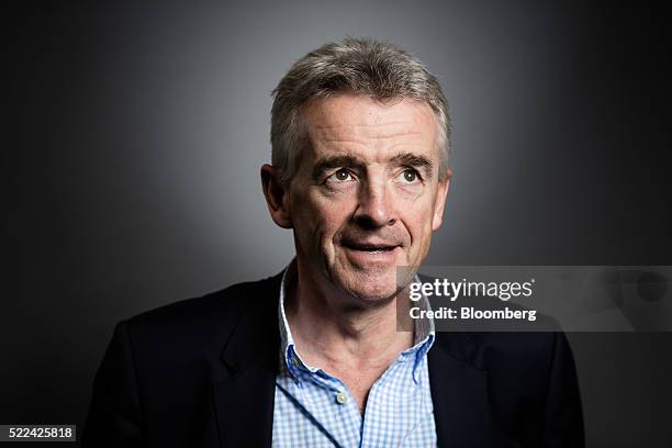 Michael O'Leary, chief executive officer of Ryanair Holdings Plc, poses for a photograph following a Bloomberg Television interview in London, U.K.,...