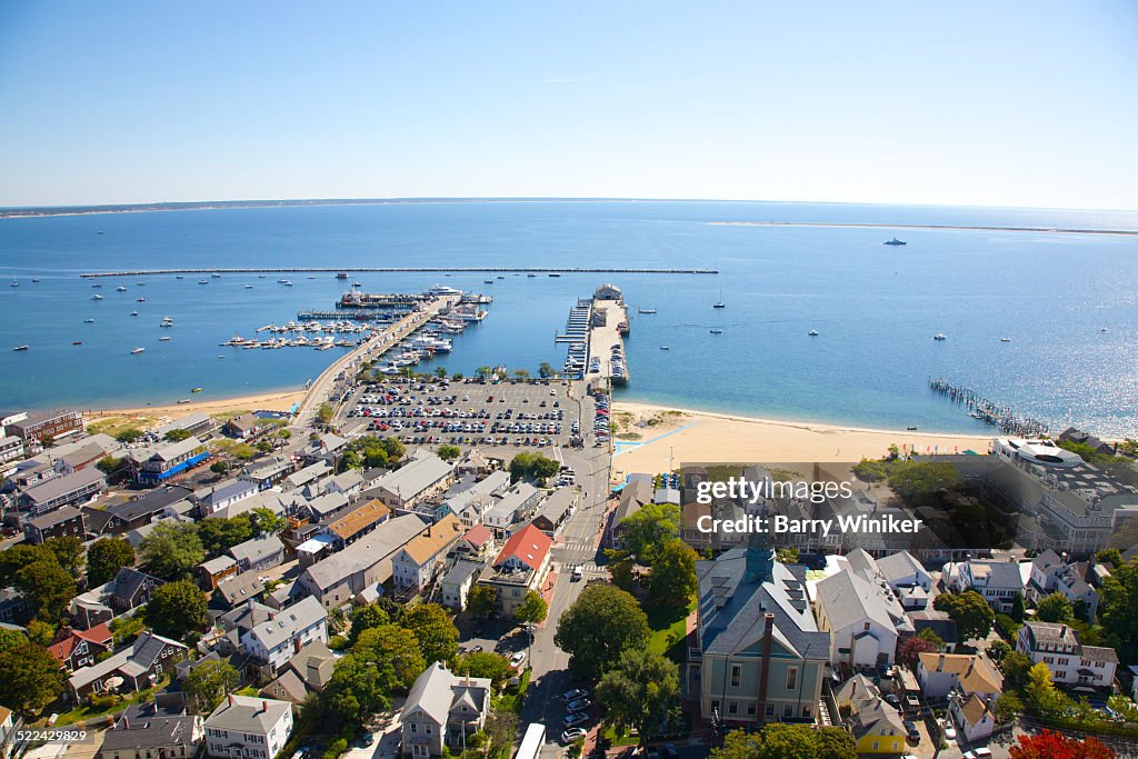 Cap Code Bay Cape Cod Bay From Top Of Pilgrim Monument High-Res Stock Photo - Getty ...