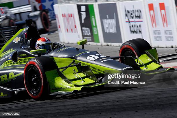 Long Beach, CA Charlie Kimball in the Tresiba - Chip Ganassi Racing Chevrolet on track during the Verizon IndyCar Series Toyota Grand Prix of Long...