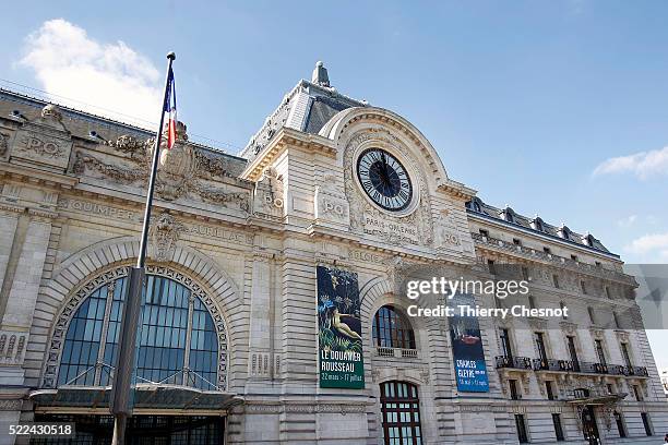 The clock of the Orsay museum is seen on April 19, 2016 in Paris, France. The clock of the Orsay museum is one of the few remnants of the days when...