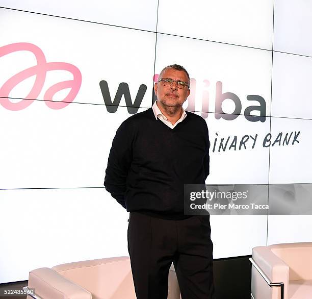 Of Widiba Bank, Andrea Cardamone attends a press conference of Widiba Bank on April 19, 2016 in Milan, Italy.Widiba Bank of Montepaschi Siena Group,...