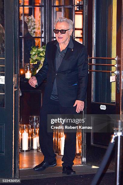 Harvey Keitel seen at Balthazar after the 11th Annual Chanel Tribeca Film Festival Artists Dinner on April 18, 2016 in New York City.