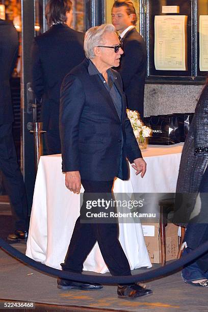 Harvey Keitel seen at Balthazar after the 11th Annual Chanel Tribeca Film Festival Artists Dinner on April 18, 2016 in New York City.