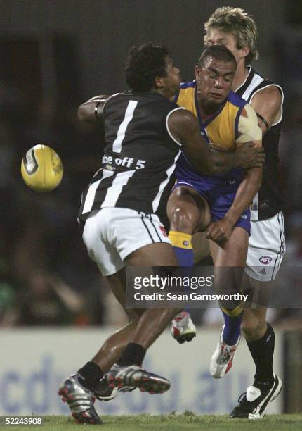 Daniel Kerr for West Coast in action during the AFL Wizard Cup quarter finals between Collingwood Magpies and West Coast Eagles at Marrara Oval...