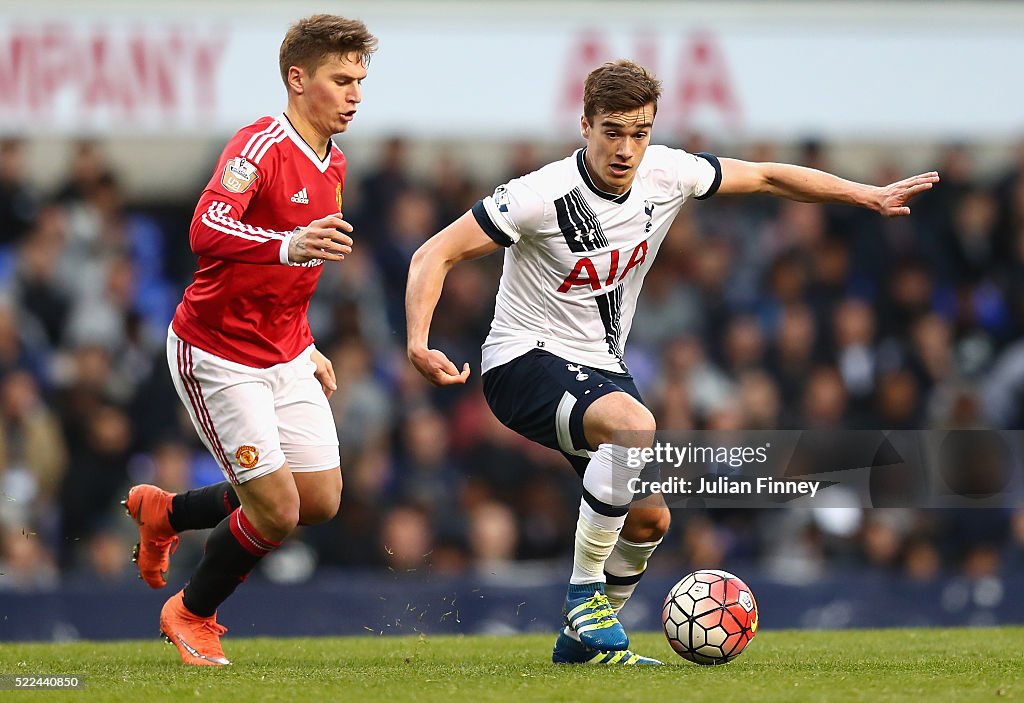 Tottenham Hotspur U21 v Manchester United U21: Barclays U21 Premier League