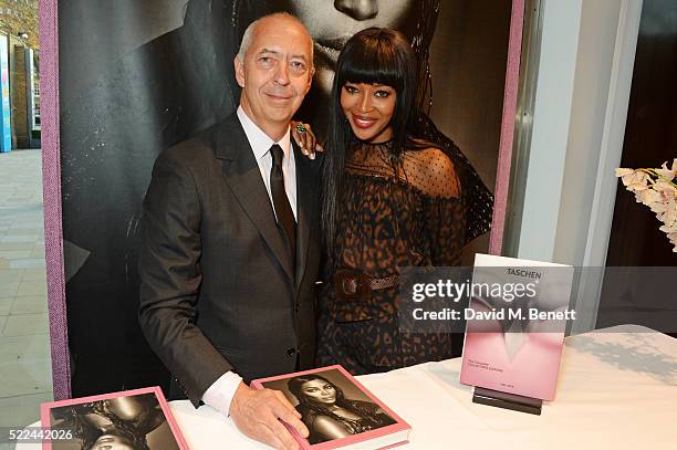 Benedikt Taschen and Naomi Campbell attend as Naomi Campbell launches her new book "Naomi" at the Taschen Store on April 19, 2016 in London, England.