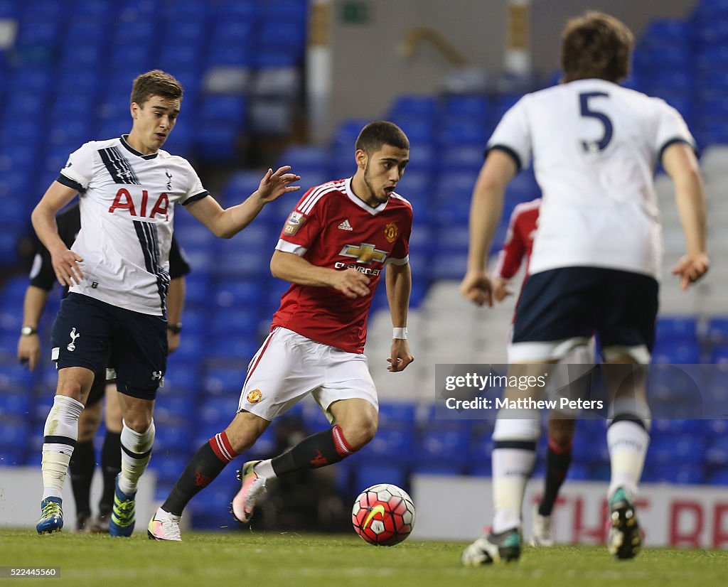 Tottenham Hotspur U21 v Manchester United U21: Barclays U21 Premier League