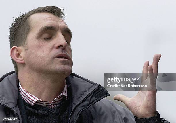 Martin Allen the Brentford manager shows his frustration during the Coca-Cola League One match between Brentford and Sheffield Wednesday at Griffin...