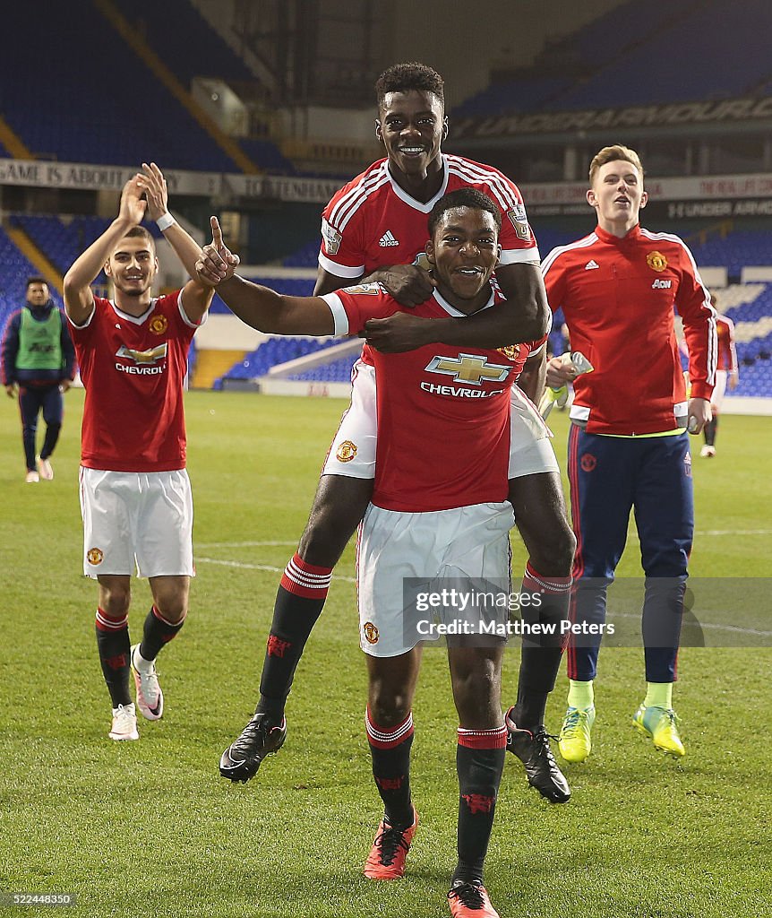 Tottenham Hotspur U21 v Manchester United U21: Barclays U21 Premier League