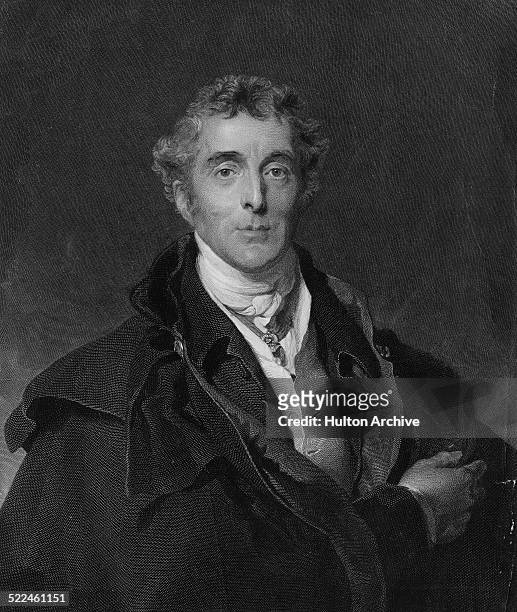 Portrait of Field Marshal Arthur Wellesley, 1st Duke of Wellington, KG, GCB, GCH, PC, FRS , who was a British soldier and statesman, a native of...