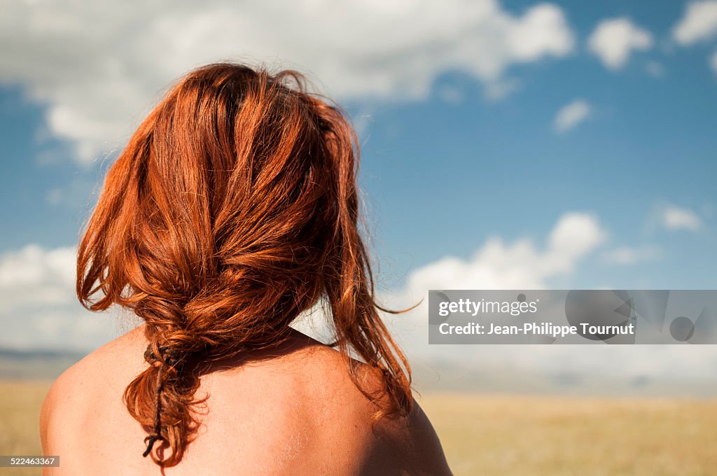 Young woman contemplating