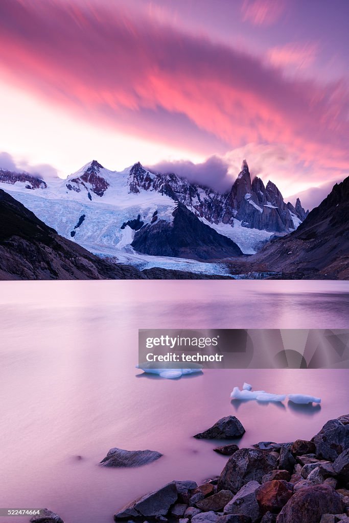 Laguna Torre and Cerro Torre at Sunset, Patagonia, Argentina