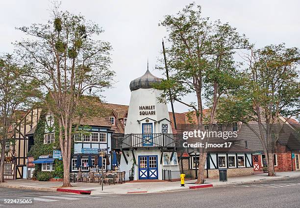 solvang street scene - solvang stock pictures, royalty-free photos & images