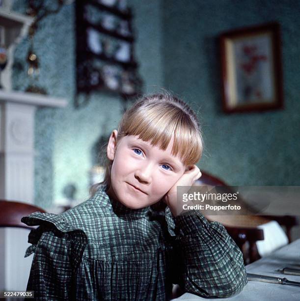 Child actor Karen Dotrice pictured in character as Mary McDhui on the set of the feature film The Three Lives of Thomasina in 1964.