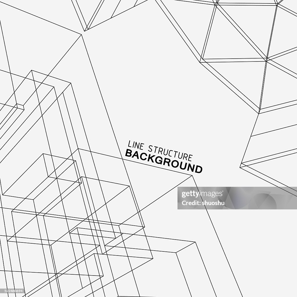 Line Structure Pattern Abstract Line Structure Pattern Background High-Res Vector Graphic ...