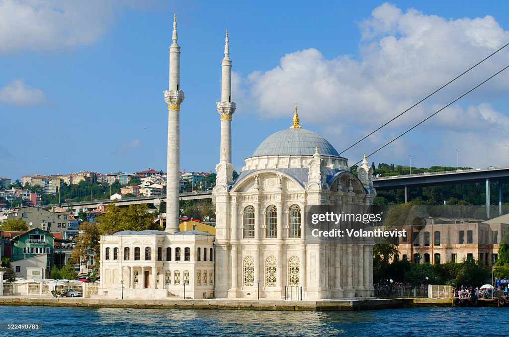 Ortakoy Mosque and Bosphorus bridge in Istanbul