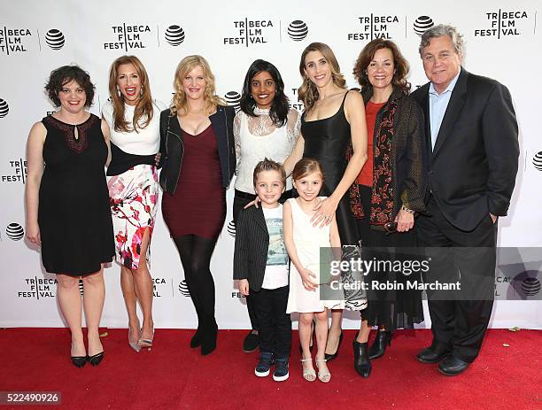 Alysia Reiner, Anna Gunn, Meera Menon and Sarah Megan Thomas, Margaret Colin, Tom Bernard, Lukas Gilkison-Parrish and Olivia Gilkison-Parrish attend...