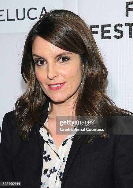 Actress/comedian Tina Fey attends the Tribeca Talks Storytellers:Tina Fey With Damian Holbrook at the 2016 Tribeca Film Festival at John Zuccotti...