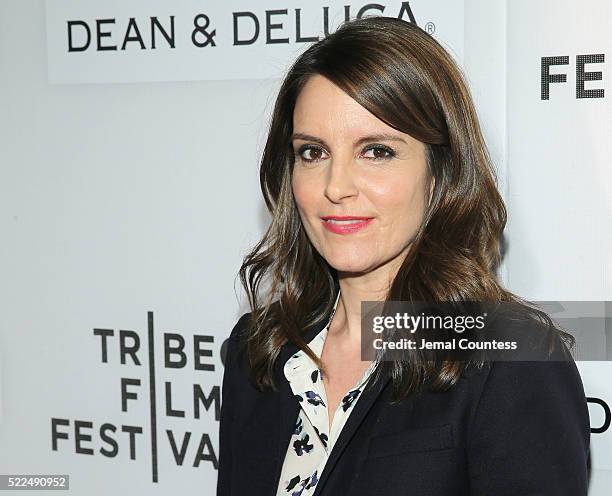 Actress/comedian Tina Fey attends the Tribeca Talks Storytellers:Tina Fey With Damian Holbrook at the 2016 Tribeca Film Festival at John Zuccotti...