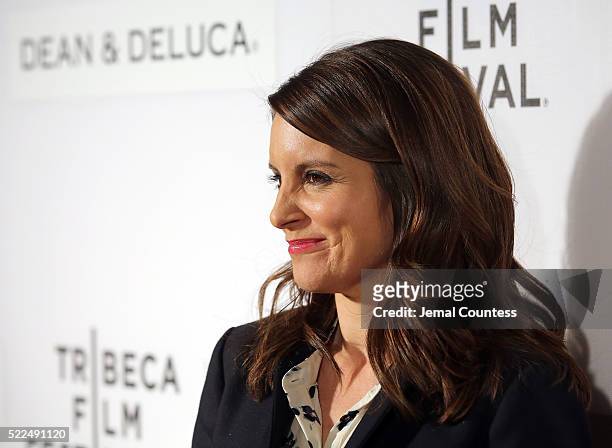Actress/comedian Tina Fey attends the Tribeca Talks Storytellers:Tina Fey With Damian Holbrook at the 2016 Tribeca Film Festival at John Zuccotti...