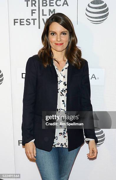 Actress/writer Tina Fey attends the Tribeca Talks Storytellers: Tina Fey with Damian Holbrook during 2016 Tribeca Film Festival at John Zuccotti...