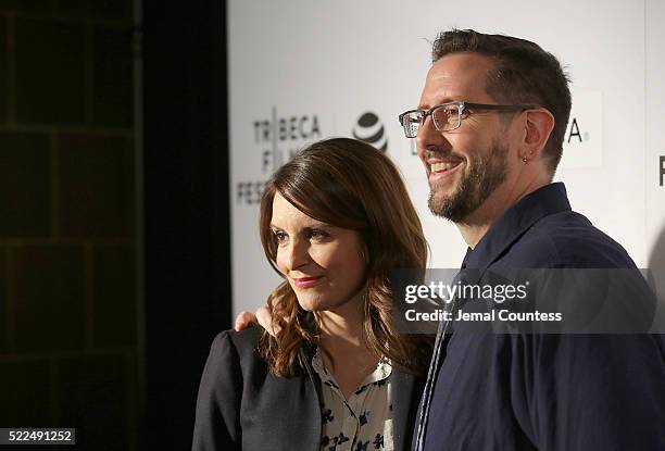 Actress/comedian Tina Fey and Damian Holbrook attend the Tribeca Talks Storytellers:Tina Fey With Damian Holbrook at the 2016 Tribeca Film Festival...