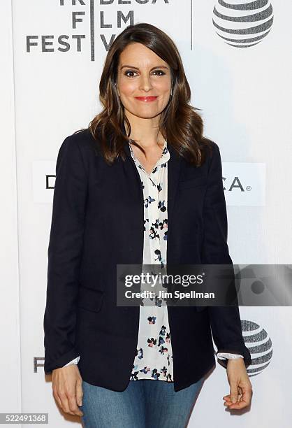 Actress/writer Tina Fey attends the 2016 Tribeca Film Festival- Tribeca Talks Storytellers:Tina Fey with Damian Holbrook at John Zuccotti Theater at...