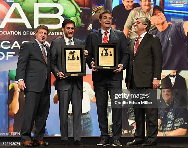 Media President and NAB Joint Board Chairman Dave Lougee, sports broadcasters Mike Greenberg and Mike Golic, hosts of ESPN Radio's "Mike & Mike"...