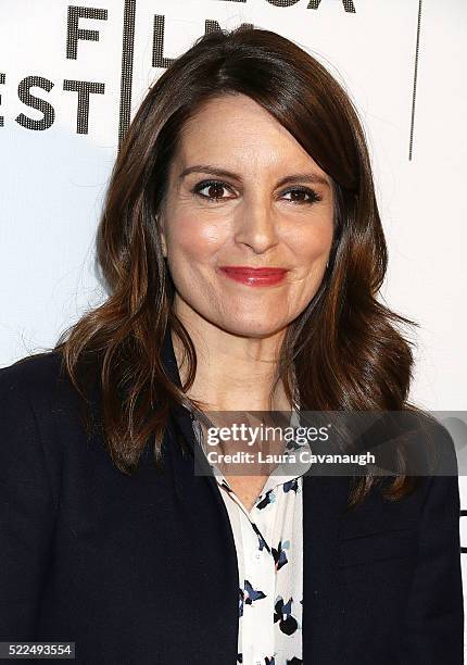 Tina Fey attends Tribeca Talks Storytellers:Tina Fey With Damian Holbrook - 2016 Tribeca Film Festival at John Zuccotti Theater at BMCC Tribeca...