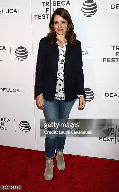 Tina Fey attends Tribeca Talks Storytellers:Tina Fey With Damian Holbrook - 2016 Tribeca Film Festival at John Zuccotti Theater at BMCC Tribeca...