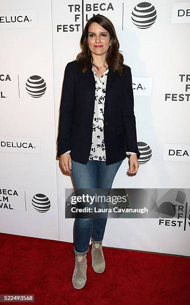 Tina Fey attends Tribeca Talks Storytellers:Tina Fey With Damian Holbrook - 2016 Tribeca Film Festival at John Zuccotti Theater at BMCC Tribeca...