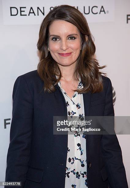 Actress Tina Fey attends the Tribeca Talks Storytellers: Tina Fey With Damian Holbrook during the 2016 Tribeca Film Festival at John Zuccotti Theater...