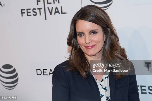 Actress Tina Fey attends the Tribeca Talks Storytellers: Tina Fey With Damian Holbrook during the 2016 Tribeca Film Festival at John Zuccotti Theater...