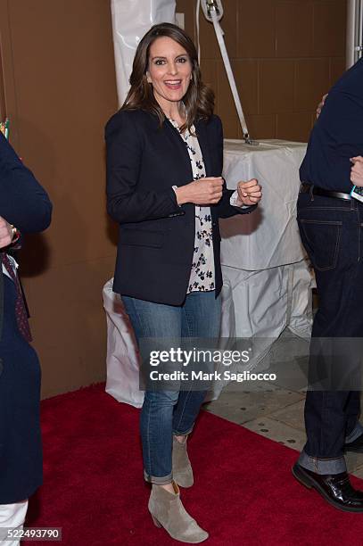 Actress Tina Fey attends the Tribeca Talks Storytellers: Tina Fey With Damian Holbrook during the 2016 Tribeca Film Festival at John Zuccotti Theater...