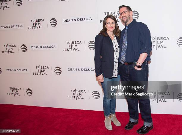 Actress Tina Fey and TV Guide Writer Damian Holbrook attend the Tribeca Talks Storytellers: Tina Fey With Damian Holbrook during the 2016 Tribeca...